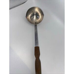 Vintage Cutco No. 15 Stainless Steel Kitchen Serving Ladle with Wooden Handle